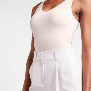 Body Contour Double Layer V-Neck Thong Bodysuit